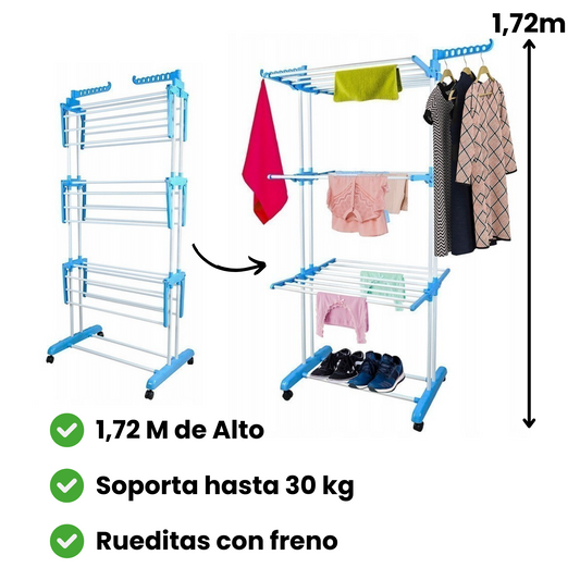 Tendedero Plegable 1,72m - Cuppingo™