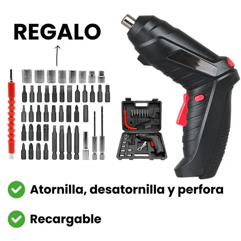 Juego Atornillador Destornillador Recargable